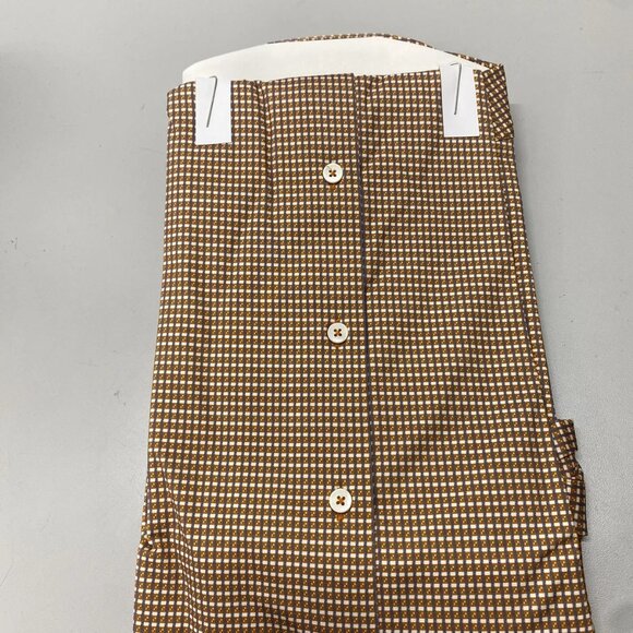 Bugatchi Men’s James Mini Check OohCotton Button-Up Shirt Size S Jaffa Orange - Picture 4 of 12